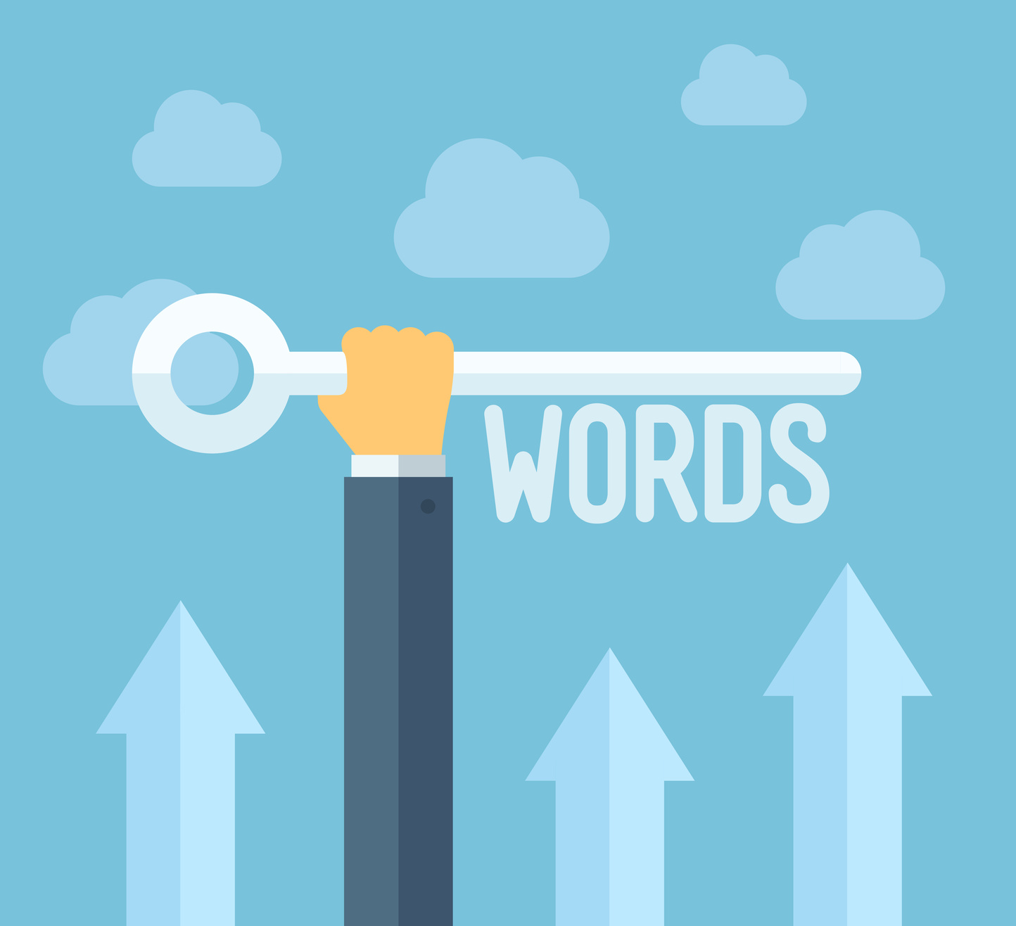 SEO keywords flat illustration concept Więcej Google AdWords w Google! - zdjęcie nr 2